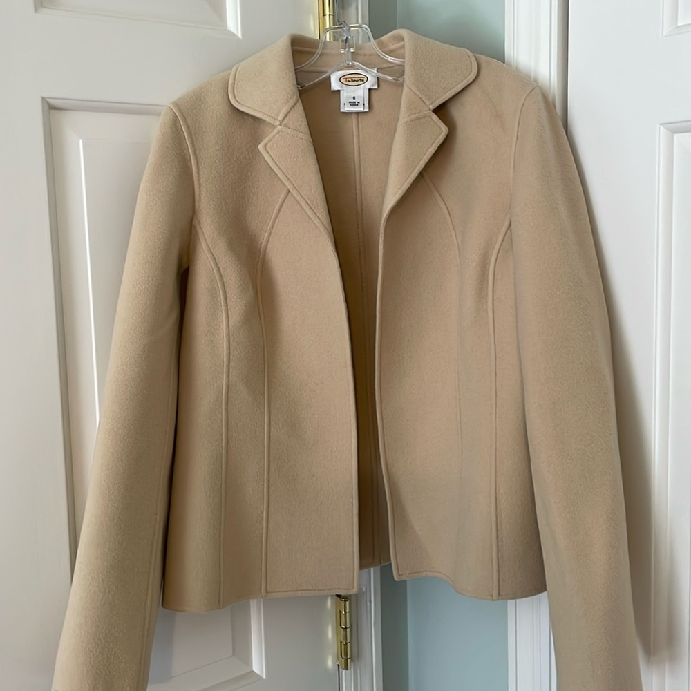 Talbots light camel wool blazer